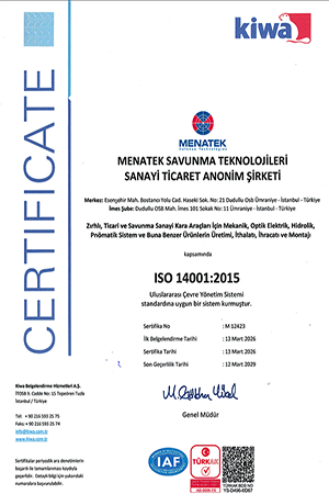 ISO 14001 Kalite Sertifikası